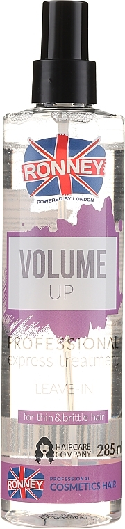Volumizing Spray for Weak & Thin Hair - Ronney Volume Up Professional Express Treatment Leave-In — photo N2