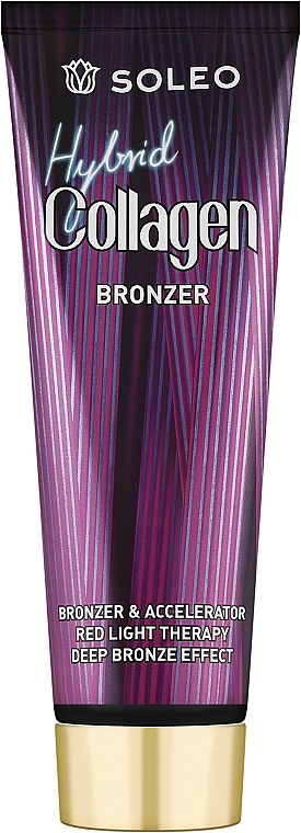 Solarium Lotion with Collagen Bronzant, Tyrosine & Macadamia Oil - Soleo Hybrid Collagen Bronzer — photo N1