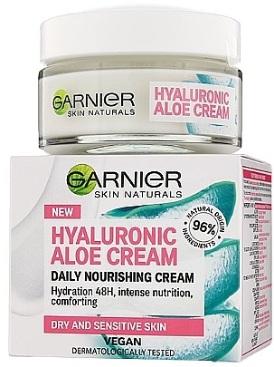 Moisturizing Hyaluronic Aloe Cream for Dry & Sensitive Skin - Garnier Skin Naturals — photo N2