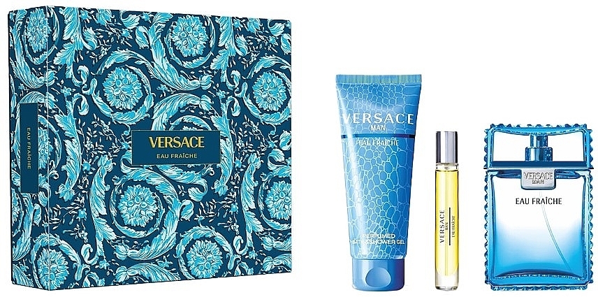 Versace Man Eau Fraiche - Set (edt/100ml+sh/gel/150ml+edt/10ml) — photo N1