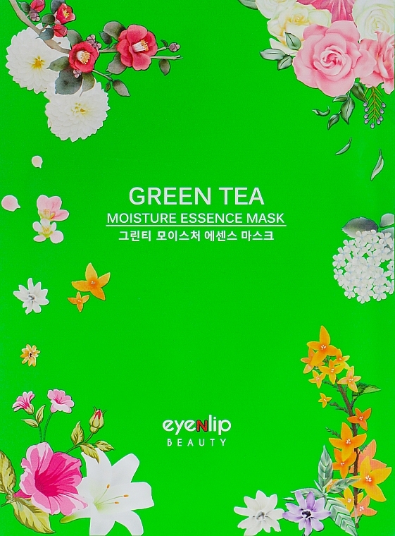 Face Sheet Mask - Eyenlip Green Tea Oil Moisture Essence Mask — photo N1