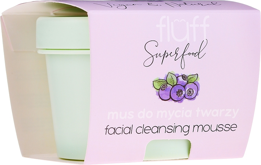 Face Cleansing Mousse - Fluff Facial Cleansing Mousse Wild Blueberry — photo N1