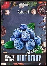 Sheet Mask with Blueberry Extract - Quret Beauty Recipe Mask Blue Berry Vitalizing — photo N1