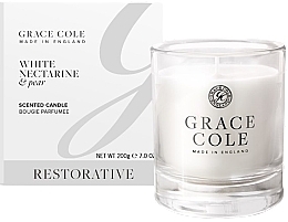 Fragrances, Perfumes, Cosmetics グラスに入った香りのキャンドル - Grace Cole White Nectarine & Pear Scented Candle