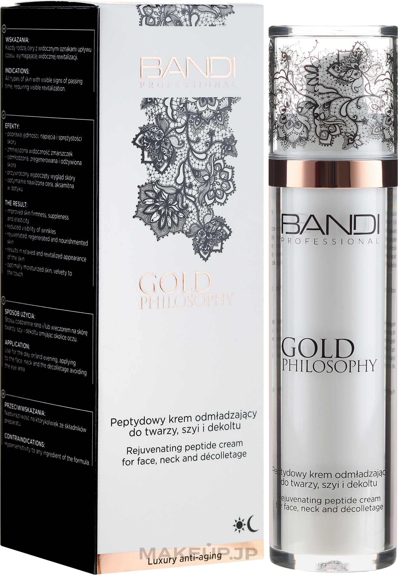 Rejuvenating Peptide Face, Neck and Decollete Cream - Bandi Professional Gold Philosophy Rejuvenating Peptide Cream — photo 50 ml