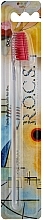 Fragrances, Perfumes, Cosmetics Classic Soft Toothbrush, red with transparent handle - R.O.C.S..