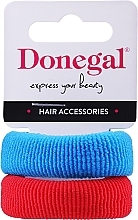 Fragrances, Perfumes, Cosmetics Hair Ties, FA-5642, red + blue - Donegal