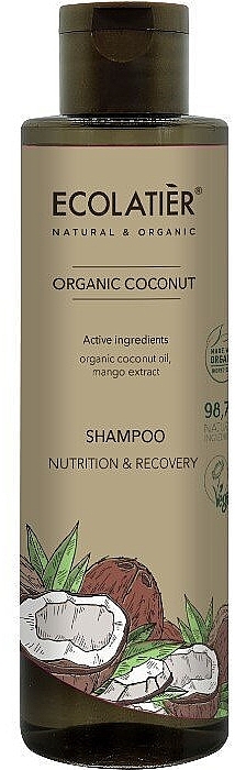 Hair Shampoo "Nourishing & Repair" - Ecolatier Organic Coconut Shampoo — photo N1