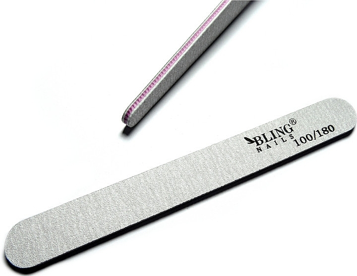 Nail File "Straight", 100/180 - Bling — photo N1