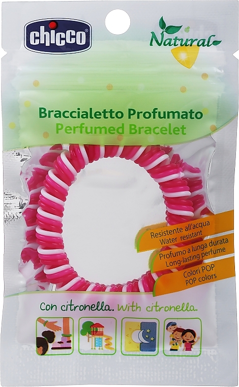 Perfumed Mosquito Bracelet, pink-white - Chicco Perfumed Bracelets — photo N1