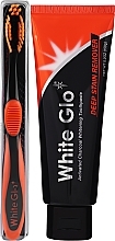 Set with Orange Toothpaste - White Glo Charcoal Deep Stain Remover Toothpaste (toothpaste/150ml + toothbrush) — photo N4