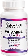 Vitamin D3+K2, Tablets - NaturPlanet Vitamin D3 + K2 — photo N2