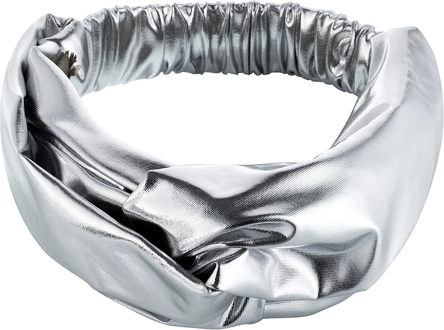 Knit Twist Headband, Light Silver - MakeUp — photo N1