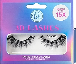 False Lashes - BH Cosmetics 3D Lashes Synthetic Silk Eyelashes 3D-560 — photo N3
