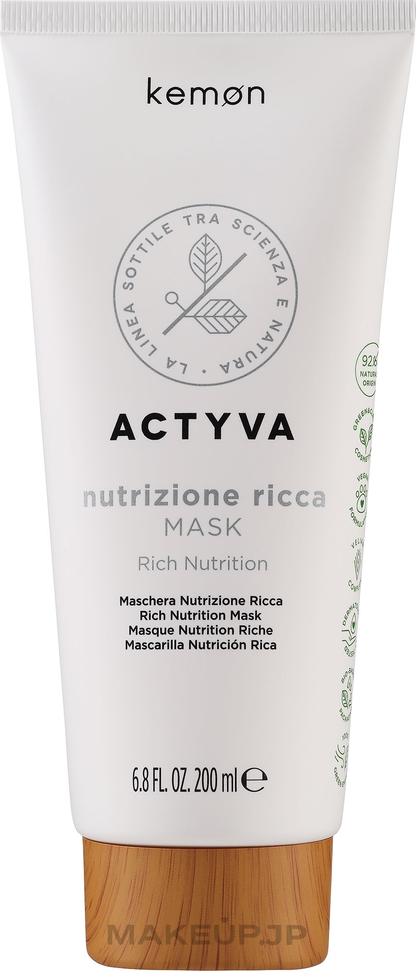 Intensive Moisturizing Mask - Kemon Actyva Nutrizione Ricca Mask — photo 200 ml