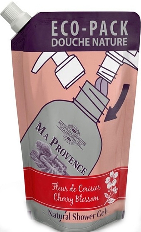 Shower Gel in Eco-Pack "Cherry" - Ma Provence Shower Gel Cherry Blossom — photo N1