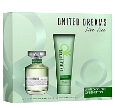 Fragrances, Perfumes, Cosmetics Benetton United Dreams Live Free - Set (edt/80ml + b/lot/75ml)	