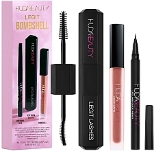 Fragrances, Perfumes, Cosmetics Set - Huda Beauty Legit Bombshell Set (lipstick/4.2 ml + mascara/ 2x8.5 ml + eye/liner/1 ml)