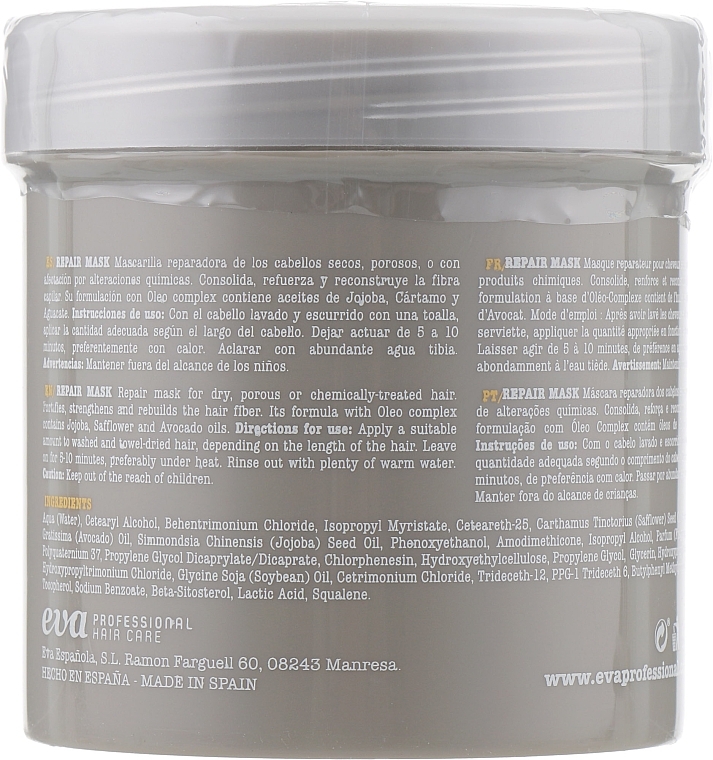 Revitalizing Hair Mask - Eva Professional E-Line Repair Mask — photo N4