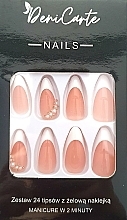 Almond Nail Tips, 24 pcs. - Deni Carte Nails 9935 — photo N1