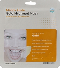 Fragrances, Perfumes, Cosmetics Hydrogel Gold Face Mask - Beauugreen Micro Hole Gold Energy Hydrogel Mask