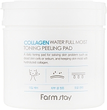 Collagen Toning Peeling Pads - FarmStay Collagen Water Full Moist Toning Peeling Pad — photo N2