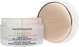 Fragrances, Perfumes, Cosmetics Cleansing Moisturizing Duo Face Mask - Bare Minerals Claymates Be Pure & Be Dewy Mask Duo