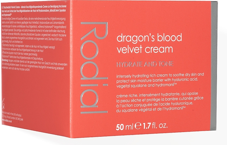 Velvet Face Cream with Red Resin Extract - Rodial Dragon's Blood Velvet Face Cream — photo N3