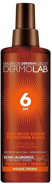 Dry Tanning Oil - Deborah Dermolab Dry Sun Oil Low Protection SPF6 — photo N1