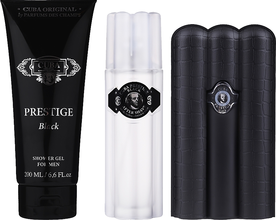 Cuba Prestige Black - Set (edt/90ml + af/shave/100ml + sh/gel/200ml) — photo N2