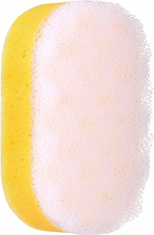 Massage Body Sponge 'Oval Relax', yellow-white - Sanel Owal Relax — photo N1