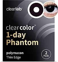 Fragrances, Perfumes, Cosmetics One-Day Color Contact Lenses 'Black Out', 2 pieces - Clearlab ClearColor 1-Day Phantom