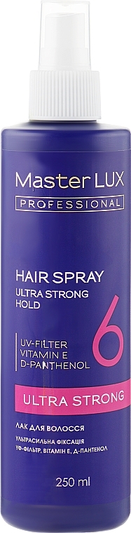 Ultra Strong Hold Hair Spray - Master LUX Professional Ultra Strong Hair Spray — photo N1