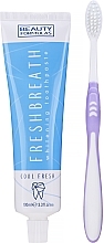 Fragrances, Perfumes, Cosmetics Set with Lilac Toothbrush - Beauty Formulas (toothbrush/1pcs + toothpaste/100ml)