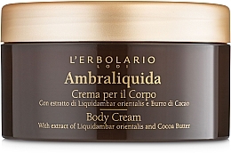 Perfumed Body Cream "Light Amber" - L'Erbolario Ambraliquida Crema Per Il Corpo — photo N2