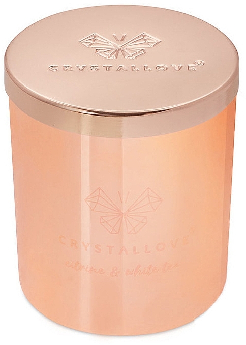 Lemon & White Tea Soy Candle - Crystallove Citrine Soy Candle & White Tea — photo N2