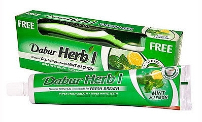 Toothpaste - Dabur Herb`l Mint & Lemon — photo N1