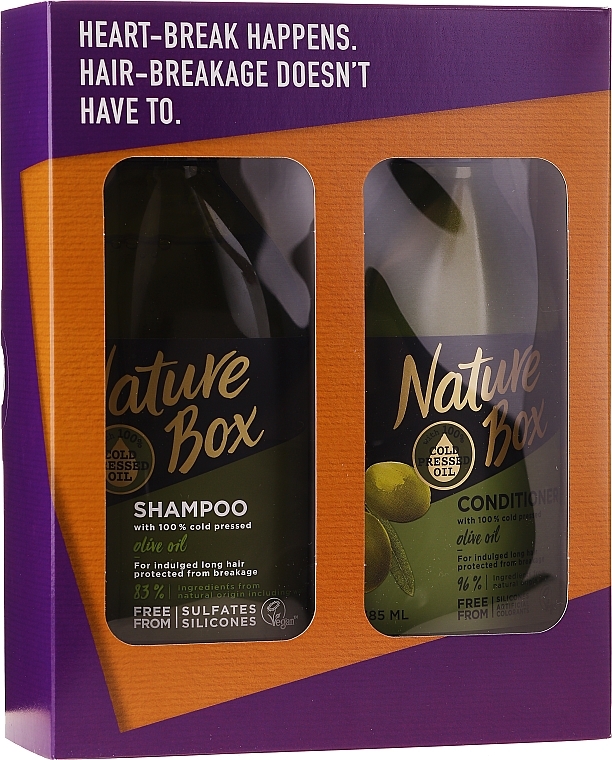 Set - Nature Box Olive Oil Set (shmp/385ml + cond/385ml) — photo N1