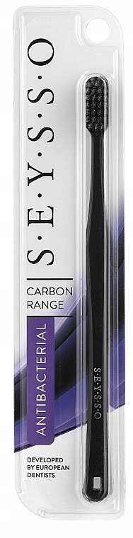 Toothbrush, black - Seysso Carbon Antibacterial Toothbrush — photo N1