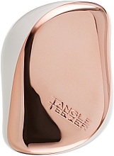 Compact Hair Brush - Tangle Teezer Compact Styler Rose Gold Cream — photo N3