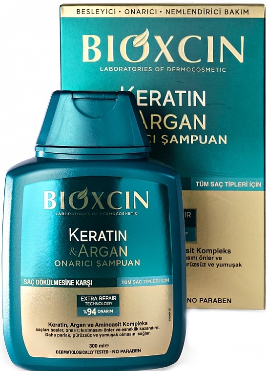 ケラチン & アルガン リバイタライジング シャンプー - Bioxcin Keratin & Argan Recovery Shampoo — photo N3