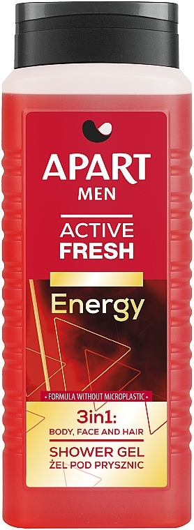 3in1 Shower Gel 'Energy' - Apart Natural Men Active Fresh Energy Shower Gel — photo N1