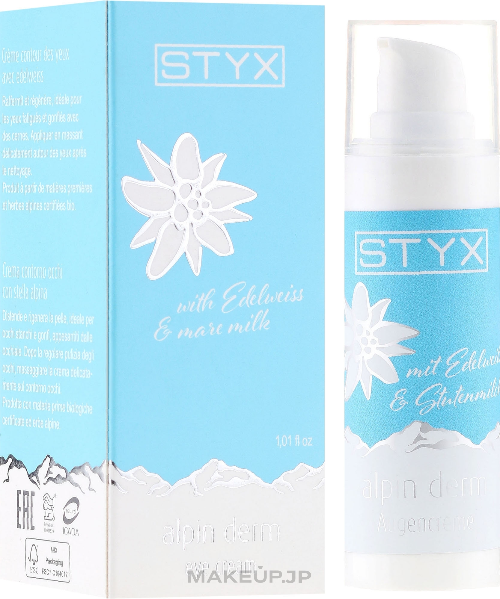 Edelweiss Moisturizing Eye Cream - Styx Naturcosmetic Alpin Derm Eye Cream — photo 30 ml