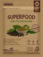 Fragrances, Perfumes, Cosmetics Moisturizing Face Mask 'Green Tea' - MBeauty Cosmetics Superfood Green Tea Hydrating Mask