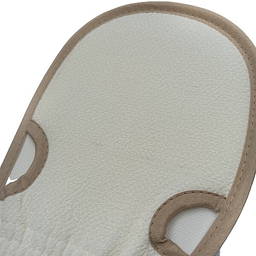 Double-Sided Peeling & Body Wash Mitten, beige - Yeye — photo N1