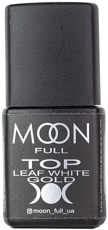 No Wipe Top Coat - Moon Full Leaf White Gold — photo N1