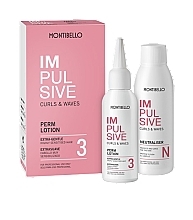 Fragrances, Perfumes, Cosmetics Set - Montibello Impulsive Curls & Waves 3 (h/lot/75 ml + neutraliser/75 ml)