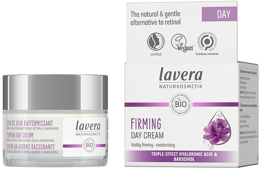 Firming Triple Action Day Cream with Hyaluronic Acid & Bakuchiol - Lavera Firming Day Cream — photo N1