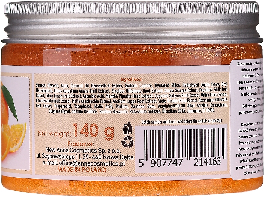 Brightening Sugar Jelly & Orange Face Scrub - Eco U Orange Brightening Sugar Jelly Face Scrub — photo N3