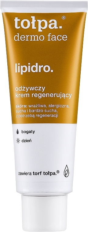 Nourishing Face Cream - Tolpa Dermo Face Lipidro Rich Nourishing Regenerating Cream — photo N2